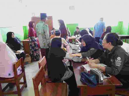 Dosen dan Mahasiswa UMY Berkunjung Ke Posyandu Lansia Dusun Wonokromo II 