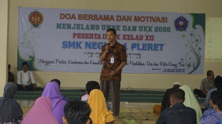 Doa Bersama Dan Motivasi Menjelang UNBK Dan UKK 2020 SMK Negeri 1 Pleret