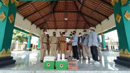 Kunjungan Koordinasi dan Pemberian Bantuan APD dan sembako dari BPBD Kabupaten Bantul