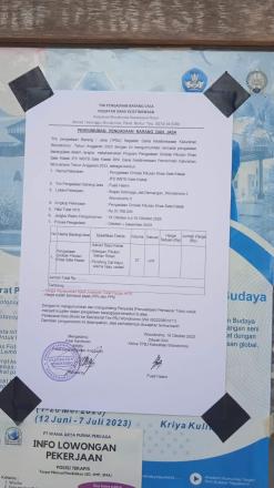 PENGUMUMAN PENGADAAN GROBAK PIKULAN KHAS SATE KLATHAK (TPBJ DANAIS TAHUN 2023)
