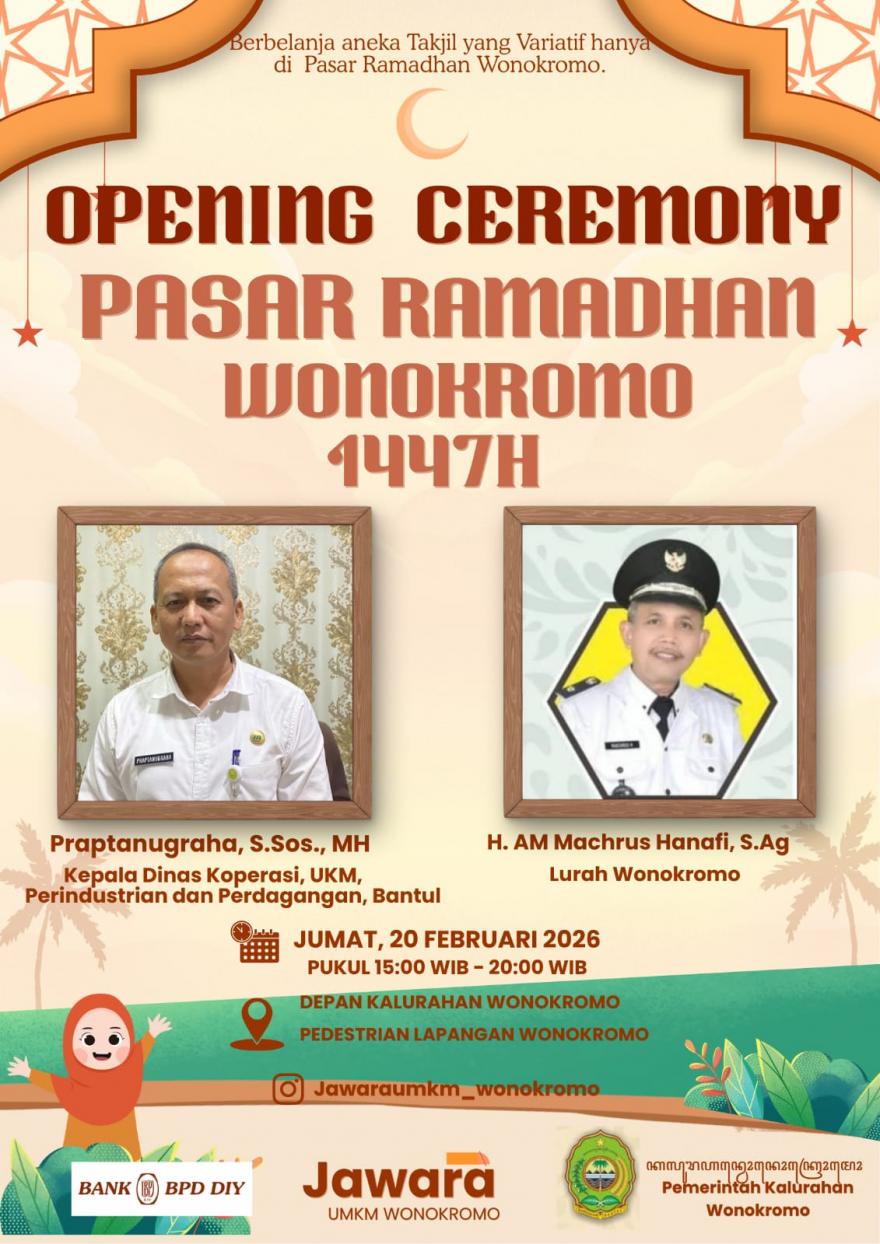 OPENING CEREMONY PASAR RAMADHAN WONOKROMO TAHUN 2026  JAWARA UMKM WONOKROMO